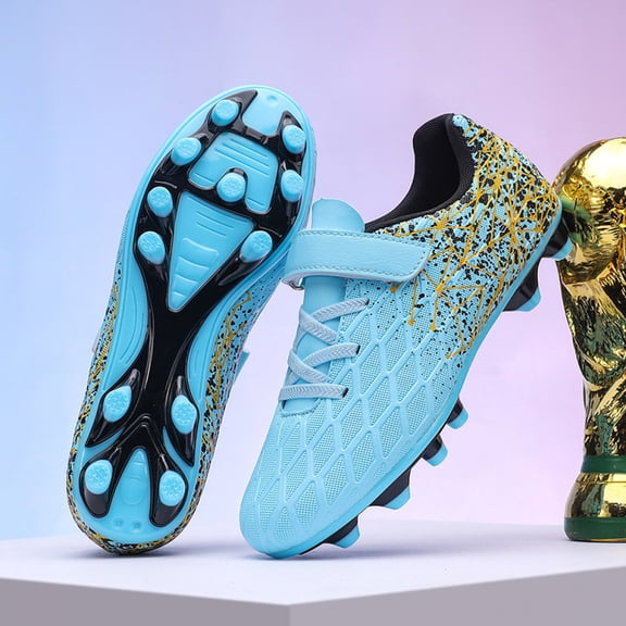 ChiVerve Unisex-Child Baseball Cleats Kids Softball Shoes Soccer Shoes for Boys Girls Rubber Molded Little Children Big Youth Sneakers Easy to Wear Sports Footwear