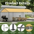 thumbnail image 2 of GOJOOASIS 10x20 Carport Heavy Duty Portable Garage Shelter Metal Car Canopy Tent with UV-Resistant & Weatherproof Top Cover for RV & Vehicles (Yellow, 10x20 Without sidewalls), 2 of 14