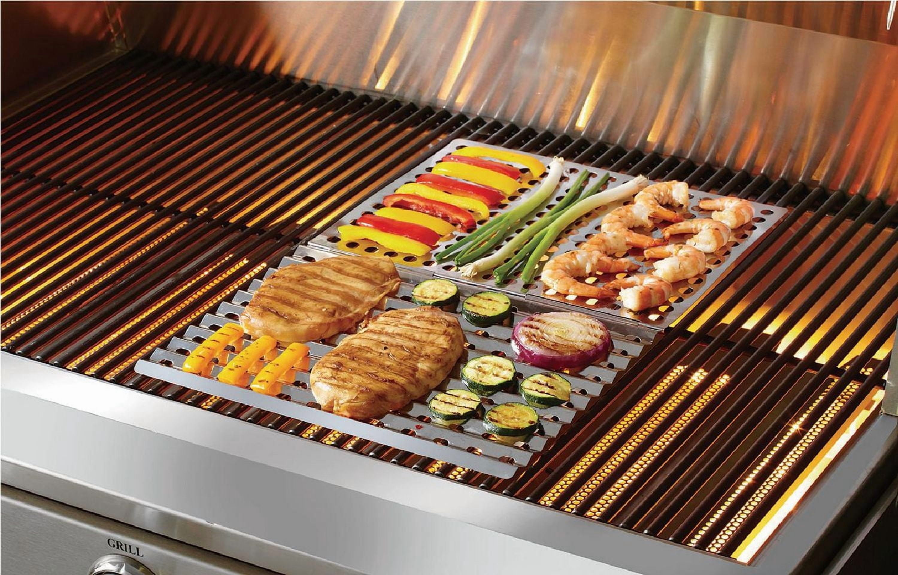 EXPERT GRILL STAINLESS STEEL DUAL-SIDED GRILL SHEET, STAINLESS STEEL DUAL-SIDED GRILL SHEET