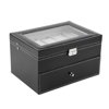 20 Grid Slot PU Leather Watch Box Display Case Organizer Jewelry Storage