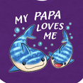 thumbnail image 4 of Inktastic My Papa Loves Me- Whale Shark Boys or Girls Baby Bib, 4 of 4