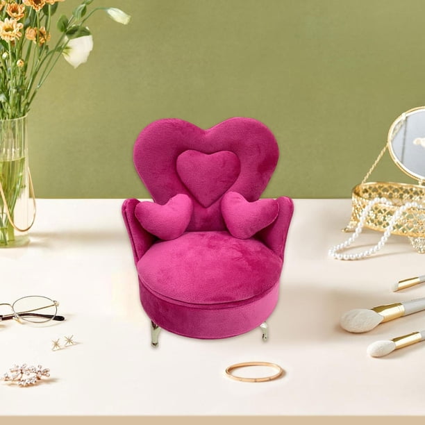 Estuche organizador de joyas,Joyero moderno para sofá y organizador de almacenamiento,Caja de almacenamiento portátil para exhibición de joyas con forma de sofá,Caja de terciopelo para