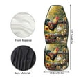thumbnail image 5 of ZIATUBLE Sunflower Cock Car Seat Covers Sets 2 Pcs Stretchy Car Bucket Seats Protector Auto Bucket Seat Cover Car Accessories for Interior Decor Stylish Front Cushion Covers for Trucks Van SUV, 5 of 7