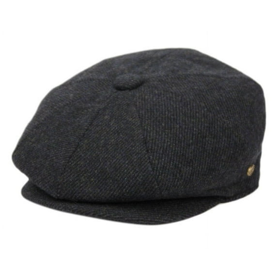 Men's Wool Blend Tweed Herringbone Newsboy Ivy Cap Snap Brim Gatsby Hat