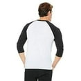 thumbnail image 3 of The Bella + Canvas Unisex 3/4 Sleeve Baseball T-Shirt - WHT FLCK/ CHR TR - M, 3 of 4