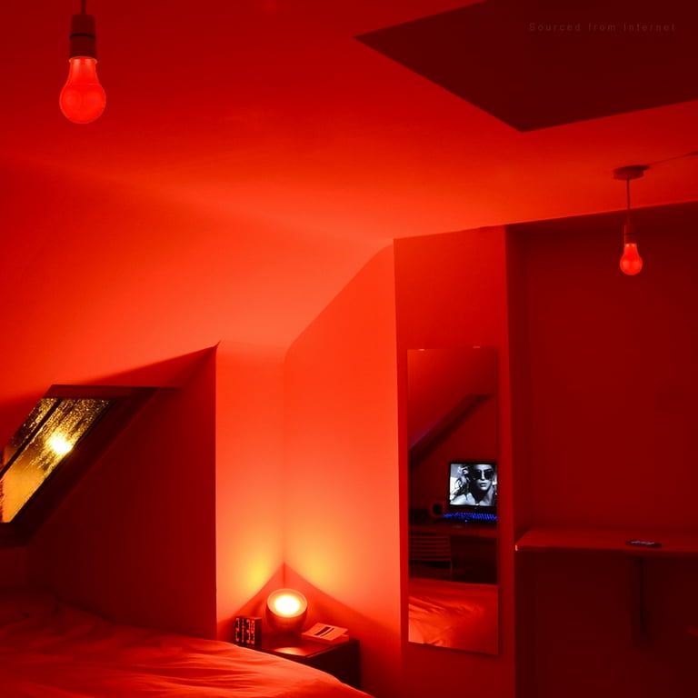 Colored Light Bulbs, Red Light Bulb, LED A19 E26 Base Night Lights