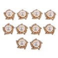 thumbnail image 3 of 10pcs Bijoux Perles Strass Flatback Boutons Ronds Embellissement Applique pour Broches, Bouquet de Mariage de Mariée, Ceintures de Mariée, 3 of 8