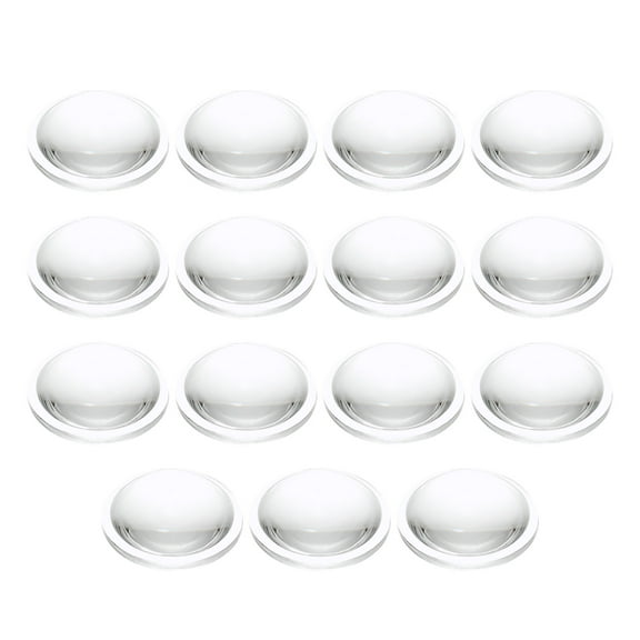 Uxcell Diameter 19.5mm Flat Convex Lens, 15 Pcs Height 5.5mm Acrylic LED Optical Convex Condenser Lens with Edge for Flashlight Car Bike Head Lamp Spotlight, Transparent
