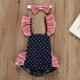 thumbnail image 2 of Odeerbi Niños Niñas Día de La Independencia Bodysuit Con Corbata Set Patriótico Rayas Estrella Estampado Ruffle Algodón Bodysuits, 2 of 9