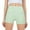 Mint Green, variant on Women's High Waisted Stretchy Casual Summer Shorts Peach Sports Rib Anti Curling Hem Tight Tight Shaping Yoga Beach Vacation Trendy 2025 XS-XL
