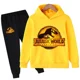 thumbnail image 5 of Conjunto de 2 piezas de sudadera y pantalón con estampado de dibujos animados de dinosaurios de Jurassic World para niños y niñas, moda de otoño y primavera, 5 of 5