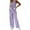 Purple, variant on Women's 2 Piece Blazer Outfits Sleeveless V Neck Vest Waistcoat Wide Leg Pantsuit Office Dressy Casual Work Sets, M