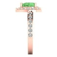 thumbnail image 3 of Halo Engagement Ring for Women - 2.03ct Simulated Green Diamond in 14K Rose Gold Promise Ring, 3 of 6