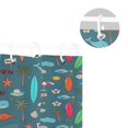 thumbnail image 5 of Yayeee Shower Curtain with Hooks 72"x72" Waterproof Fabric Bathroom Hanging Decor, Cartoon Beach Pattern, 5 of 5