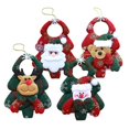 thumbnail image 4 of 4 Uds Adornos de árbol de Navidad Santa Claus muñeco de nieve alce fiesta decoración colgante de árbol de Navidad, 4 of 5