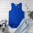 thumbnail image 7 of Aihuaihua Women's Sleeveless O-Neck Solid Color Casual Tunic Blouse Loose Fit Summer Top, 7 of 7