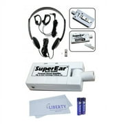SuperEar Plus SE5000 Personal Sound Amplifier by Sonic Technology with Headphone & Earbud, Extra Batteries & Liberty Microfiber Cleaning Cloth