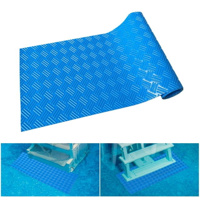 Swimming Pool Ladder Mat Stairs Protective Snowy Weather Pvc Nonskid Design Anti Skid Layer In Rainy Safety Liner 35.49in