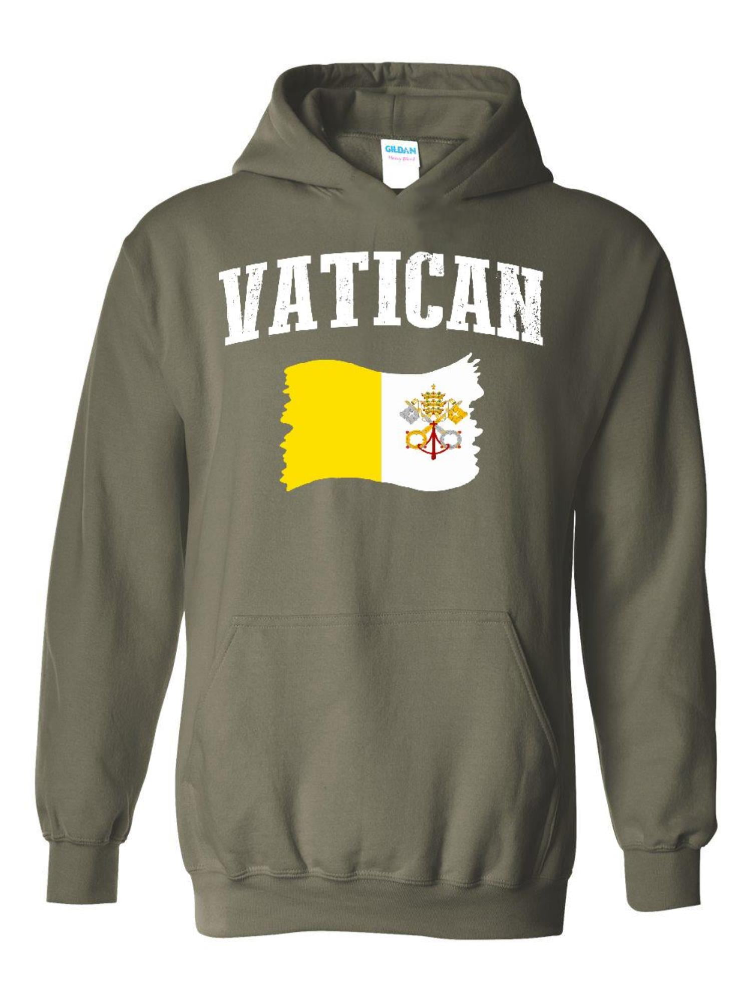 Mens Hoodies Vatican Flag Map Fashion Pullover Hooded Print Sweatshirt Jackets