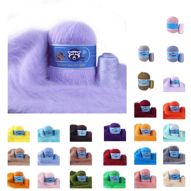 Inteprter Hilo de tejer cálido de 50g, bufandas cálidas DIY, hilo de felpa de ganchillo, tejido a mano para suministros de tejido antiestático, Artesanía No.21 Inteprter HA009039-21