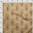 thumbnail image 3 of oneOone Cotton Flex Light Brown Fabric Asian Floral Block Sewing Craft Projects Fabric Prints By Yard 40 Inch Wide, 3 of 4