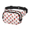 thumbnail image 2 of Balery Hand Drawn Strawberry Mochila Cinturón para Mujeres y Hombres, Bolsa de Cintura Impermeable de Doble Capa con Correa, 2 of 4