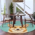 thumbnail image 4 of Green Dog Round Rug 7ft Washable Circle Rugs Non Slip Funny Animals Modern Art Large Area Rug Indoor Floor Carpet for Bedroom Kitchen Living Room Home Office Dining Room Nursery, 4 of 8