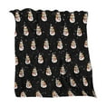 thumbnail image 3 of Fwttom Christmas Blanket, Super Soft Flannel Christmas Throw Blanket with Snowman, Black Lightweight Christmas Blankets And Throws for Napping, Couch, Bedroom & Holiday Gift, 3 of 7