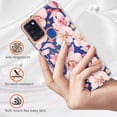 thumbnail image 2 of Allytech Samsung Galaxy A21s Case, Flower Series Crystal Clear Back Cover Flexible TPU Silicone Shockproof Drop Proof Anti-yellow Protection Case Cover for Galaxy A21s, Pink Flower, 2 of 5