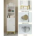thumbnail image 4 of Bathroom Storage Cabinet, Small Corner Floor Cabinet with Door and Shelves,Adjustable Shelf,White, 4 of 7