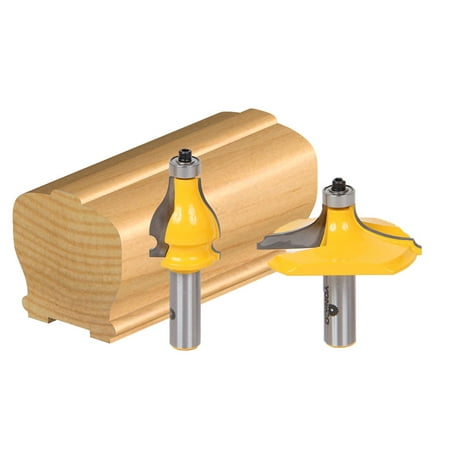 

Yonico 2 Bit Handrail Router Bit Set - Thumbnail Bead/Bead - 1/2 Shank 18226