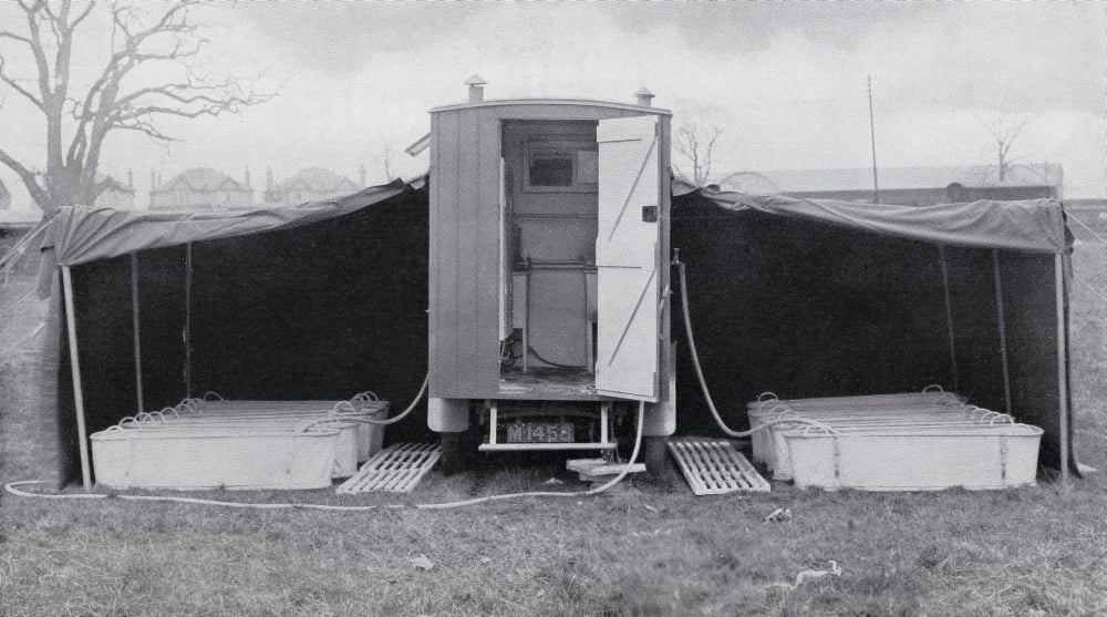 The Motor Bath A Portable Bath System Used By Both Wounded And Active British Soldiers Behind Teh Front During World War One From The Illustrated War News Published 1915 Canvas Art - Ken Welsh Design