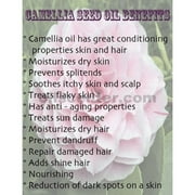 Camellia / Camelia Seed Oil Unrefined Virgin Organic Carrier Cold Pressed 100% Pure 8 oz