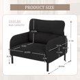 thumbnail image 6 of CQSXDA Comfortable Monochrome Wide Seat Chair in United We Win Corduroy Fabric for Living Rooms and Bedrooms，Black, 6 of 8