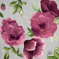 thumbnail image 2 of Pinto, Patricia 20x20 Black Ornate Wood Framed with Double Matting Museum Art Print Titled - Gray and Plum Florals II, 2 of 4