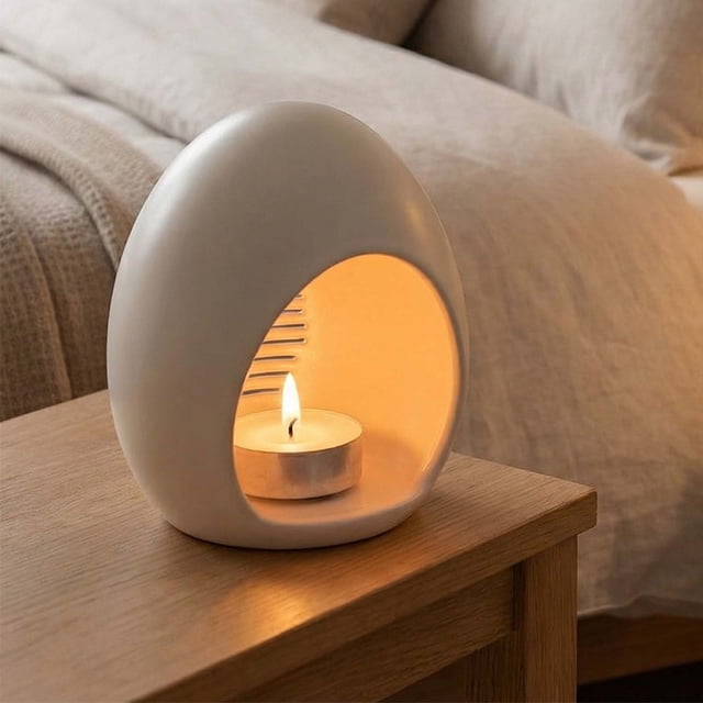 Easter Hollow Egg Shaped Candlestickceramic Candlestick Aromatherapy Lamp Decoration Ornament