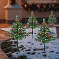 thumbnail image 3 of 2PCS Solar Christmas Decorations Trees Lights Outdoor Waterproof, 20LED-Lights Solar Yard Decorative, Solar Stake Lights Xmas Tree Garden Decor with Constant & Flashing Modes for Pathway Lawn Patio, 3 of 8