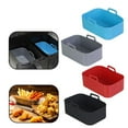 thumbnail image 2 of Blasgw Basket Fryer Silicone Pot Silicone Mat Reusable Fryer Accessories Fryer Silicone Mat Black, 2 of 4