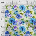 thumbnail image 2 of oneOone Viscose Chiffon Medium Blue Fabric Florals Craft Projects Decor Fabric Printed By The Yard 42 Inch Wide-3A, 2 of 6