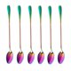 thumbnail image 1 of Cucharillas de café, juego de 6, cucharas de colores del arco iris, puntiagudas, 1 of 5