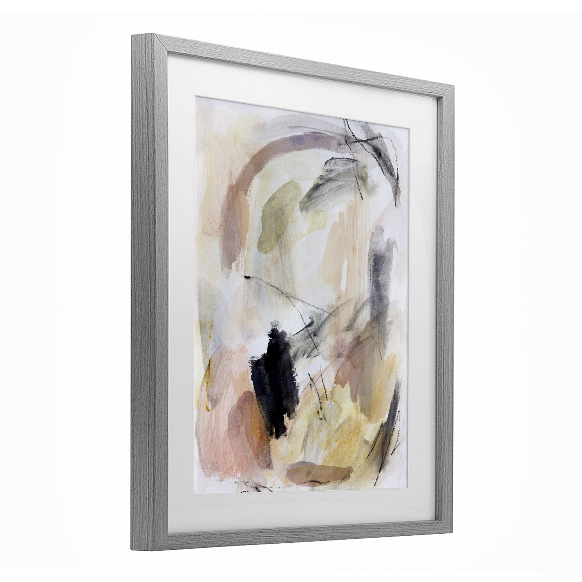 Stupell Industries Chaotic Sketches Paint Strokes Gray Framed Print Under Glass, design by Hope Bainbridge