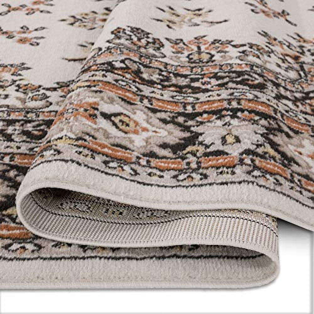 Home Dynamix Premium Sakarya Traditional Medallion Area Rug, Ivory/Brown, 5'3"x7'5"