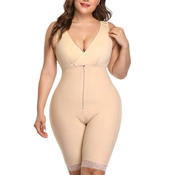 NonEcho Gaine Complète pour Femmes sous-Vêtements à Buste Ouvert Corset Amincissant Sans Couture Rehausseur de Fesses Grande Taille