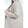 thumbnail image 4 of Abrigo largo de cuello Mao Roman Fashion /Tallas Extras, 3011 (Beige) beige 36, 4 of 6
