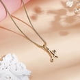 thumbnail image 3 of Dainty Golden Initial Necklace Handwriting Style Letter A-Z Necklace 18"with 2"extender Tiny Heart Initial Box Chain Necklace, 3 of 4