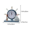thumbnail image 3 of Kayannuo Mediterranean Nautical Desk Clock | Silent Mute Decor with Anchor Design | Bedroom Living Room Ornament, Battery Operated | Coastal Home Gift for Men Women, 3 of 6