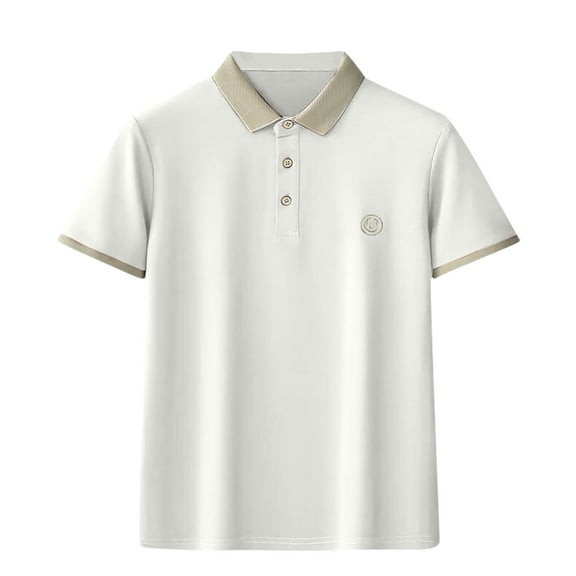 Enridrech Big and Tall Shirt for Men Casual Business Stylish Short Sleeve Shirts Top Comfortable Collared Clothes