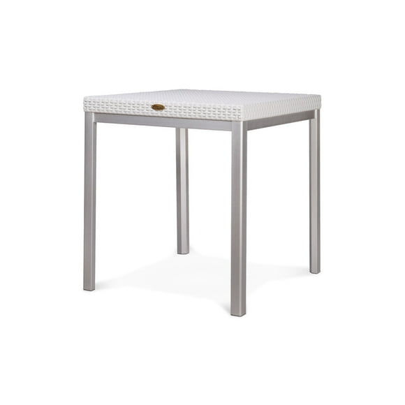 Lagoon Mesa de Comedor Cuadrada Tipo Rattan de Polipropileno, Patas de Acero, Protección UV, Apta para Exterior, Modelo Russ Lagoon Russ