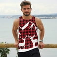 thumbnail image 6 of Daiia Christmas Buffalo Plaid Printed Men's Quick Dry Fit Muscle Tank Top Slim-Fit Tank Workout Tank Top Lightweight Sports Tank Top-4X-Large, 6 of 7
