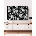 thumbnail image 3 of Outdoor TV Cover 48 to 50 Inch Weatherproof, Black Floral Rose Waterproof TV Screen Protector for Outside Decor with Zipper and Pocket 48"L x 30"H , Vintage Leaf Flower, 3 of 7
